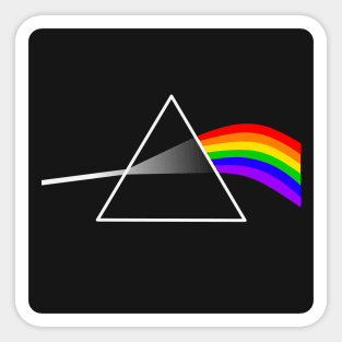 Rainbow triangle reflection or refraction. Sticker